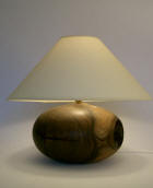 walnut wooden table lamp